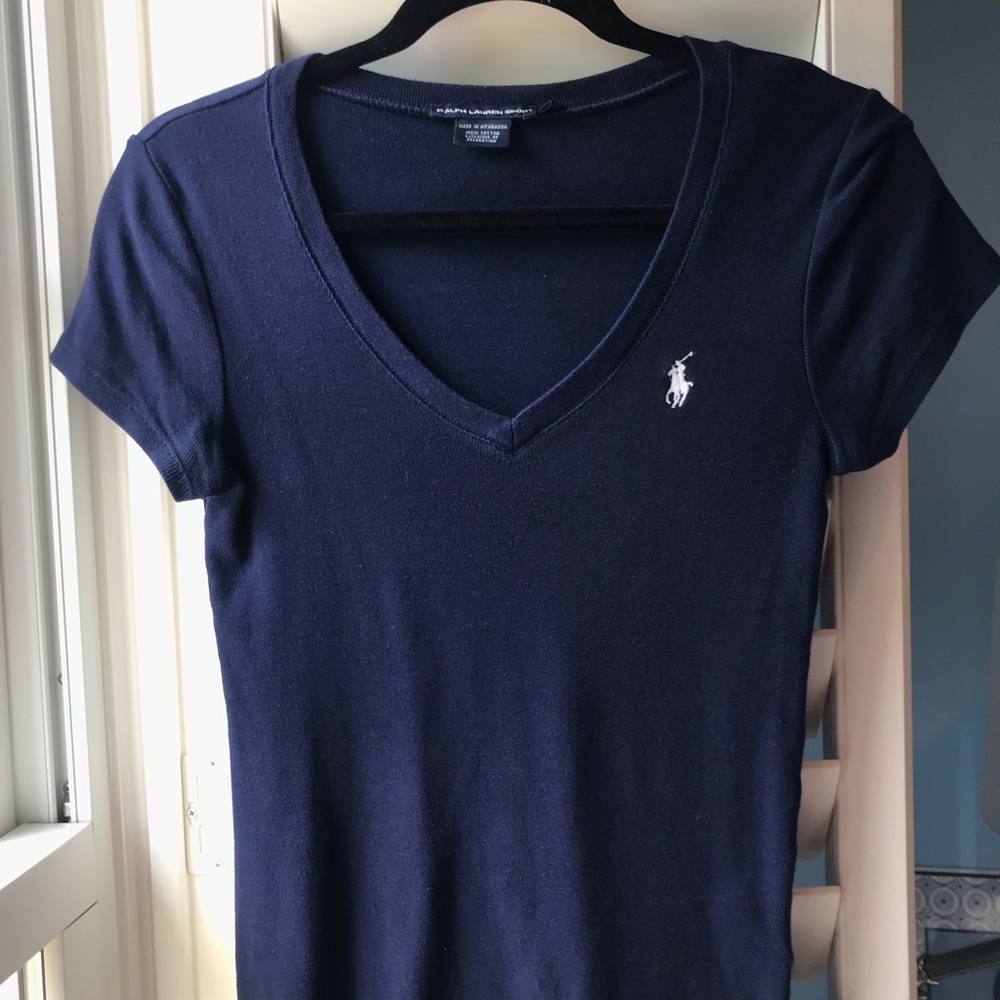 Navy Polo V-Neck